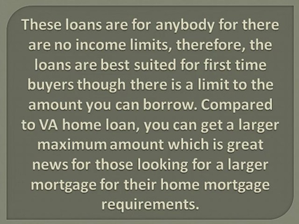 Beneficial differences between FHA and VA Loans