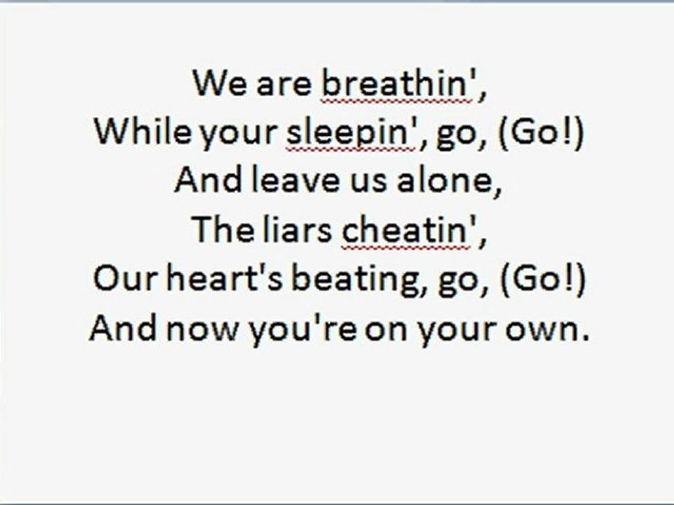 Black Veil Brides Perfect Weapon Lyrics On Screen