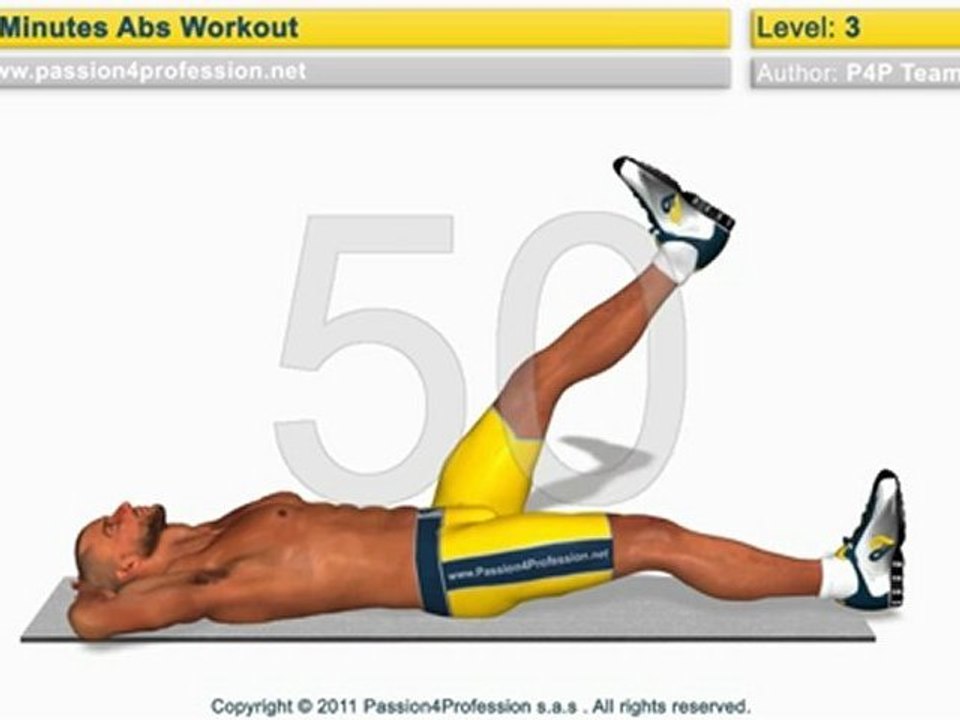 8 Min Abs Workout - Level 3 - P4P Music