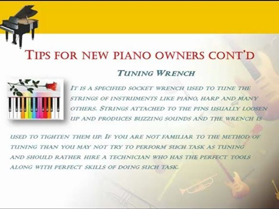 Tips for new piano owners