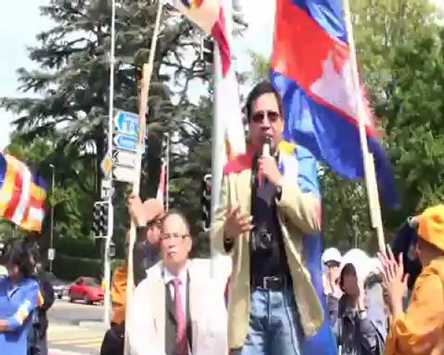 la manifestation à geneve khmer krom 2009