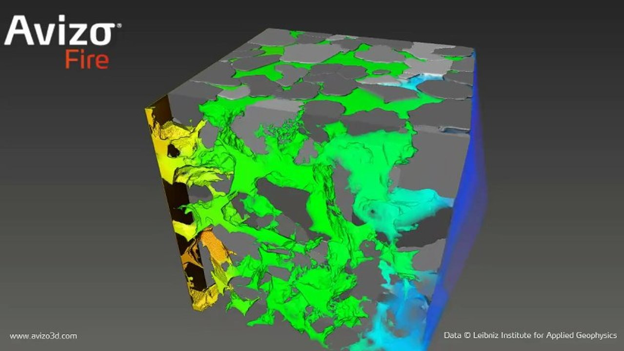 Digital Rock Analysis - Example with a sandstone rock
