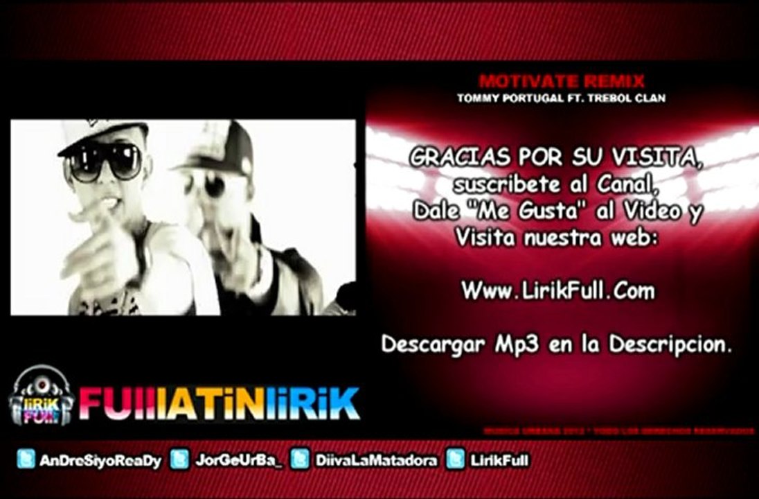 Tommy Portugal ft. Trebol Clan - Motivate (Official Remix) [Lyric Video]