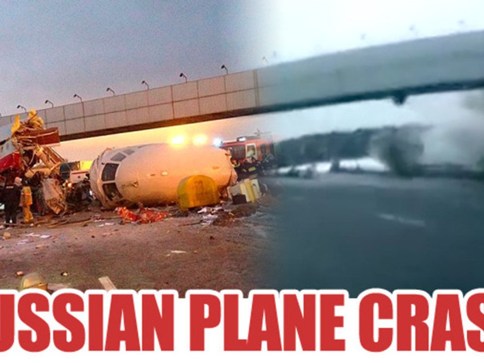 Russian Plane Crash On Highway