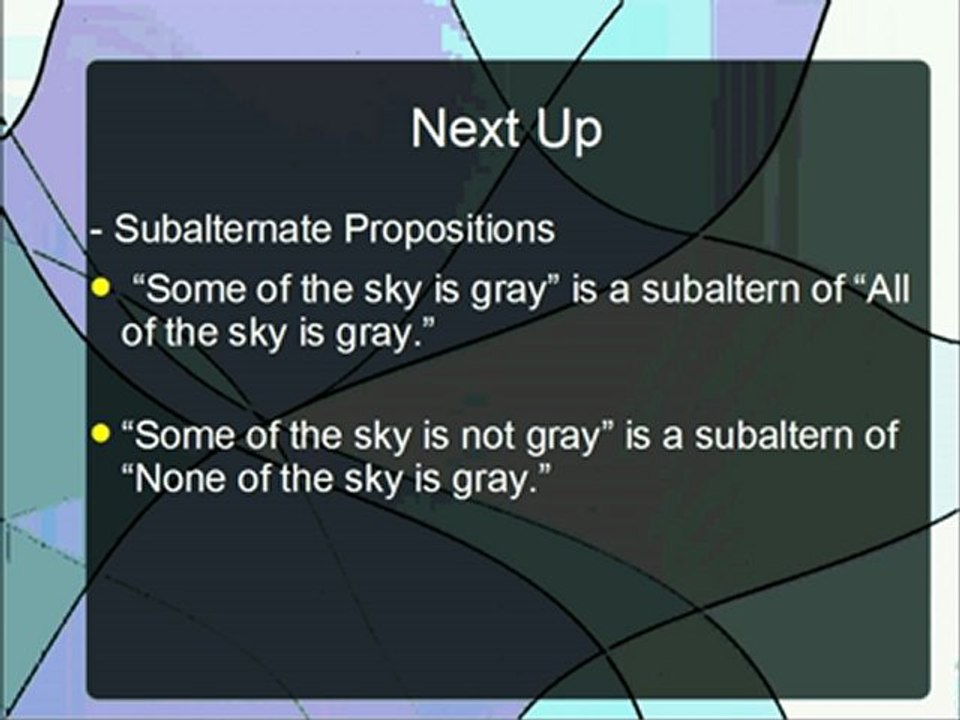 Logic & Reasoning Propositions Contrary