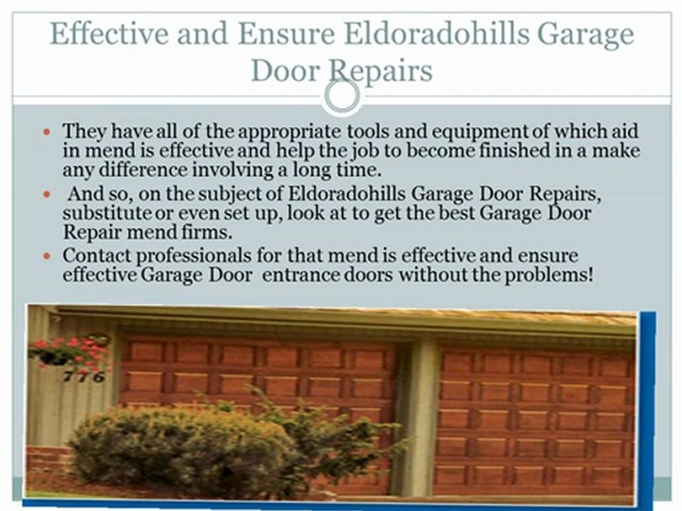Eldoradohills Garage Door Repair