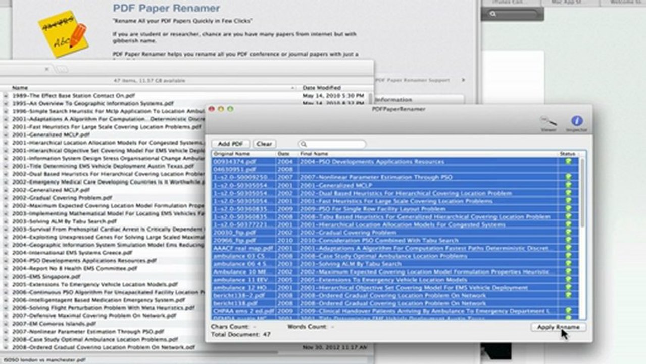 PDF Paper Renamer MAC