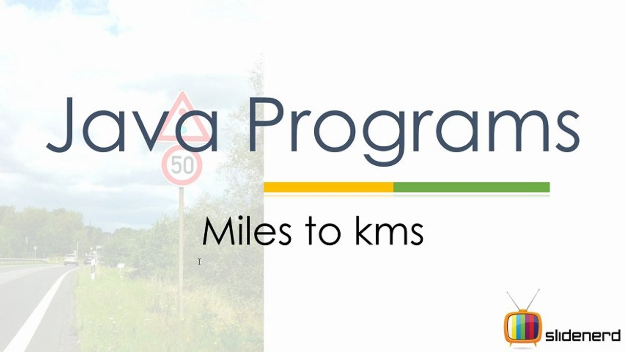 Java Program Convert Miles to Km Code [HD]