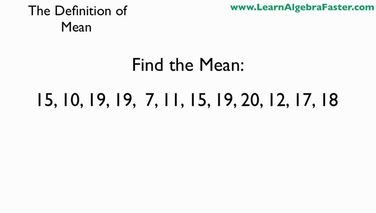 Understanding the Mean in Math 📊