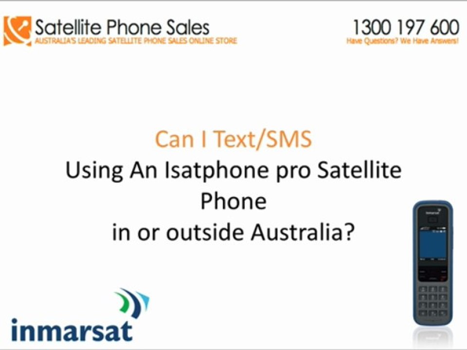 Isatphone Pro And Sms Texts Explained