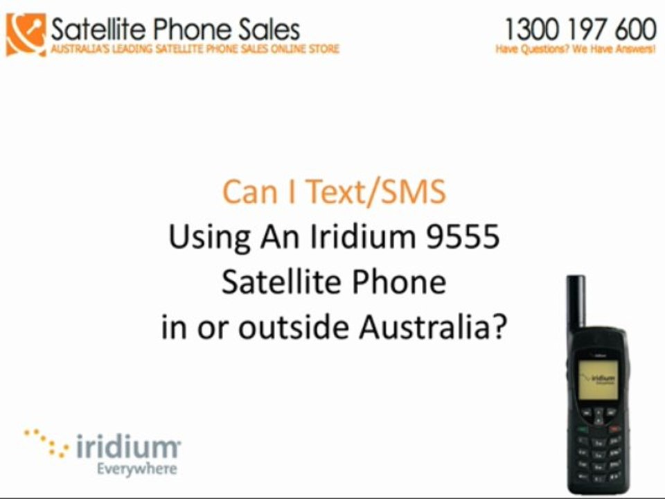 Iridium 9555 And Sms Texts Explained