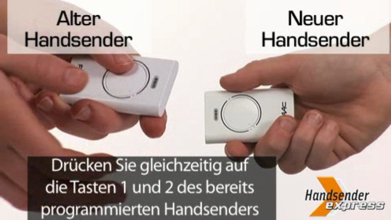 Programmieren einer Fernbedienung Faac SLH