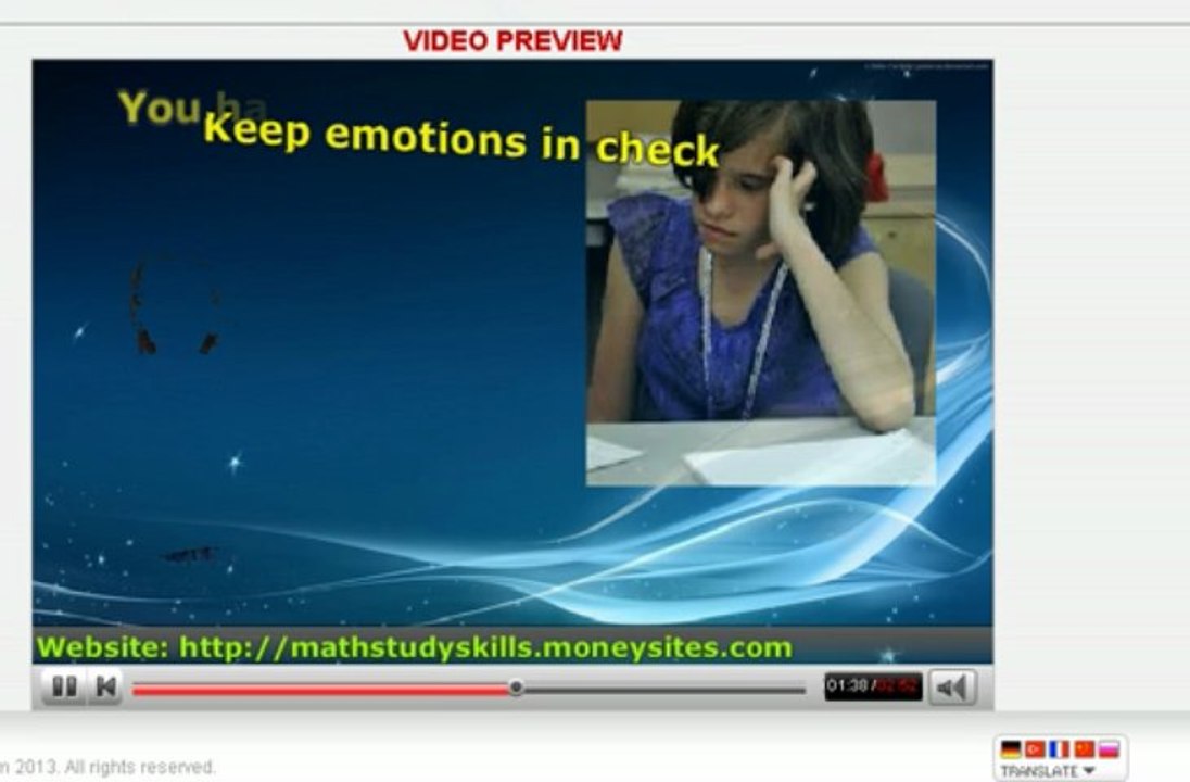 Math Study Skills - Get Rid of Anxiety