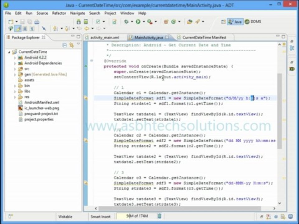Android Current Date and Time Tutorial