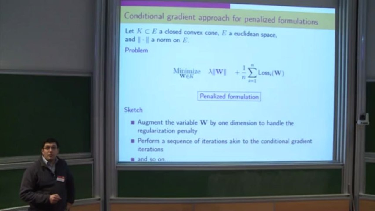 Large-scale learning with conditional gradient algorithms (Zaid Harchaoui-INRIA)