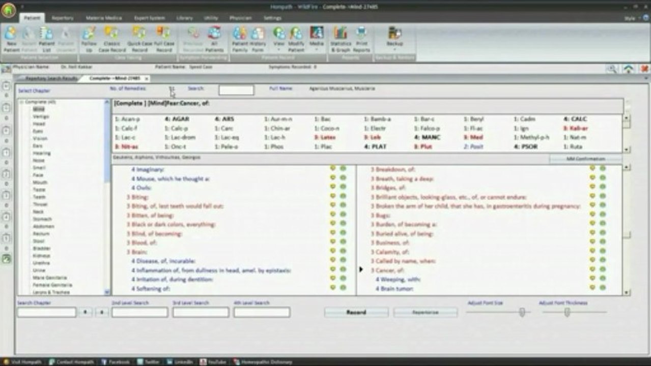 Repertory Software | Repertory Search | Homeopathic Software | Hompath Wildfire