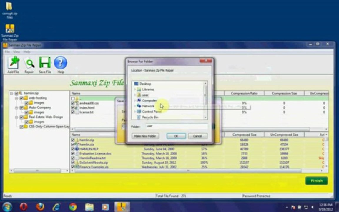 How to repair corrupt damaged zip files by Sanmaxi zip file repair software