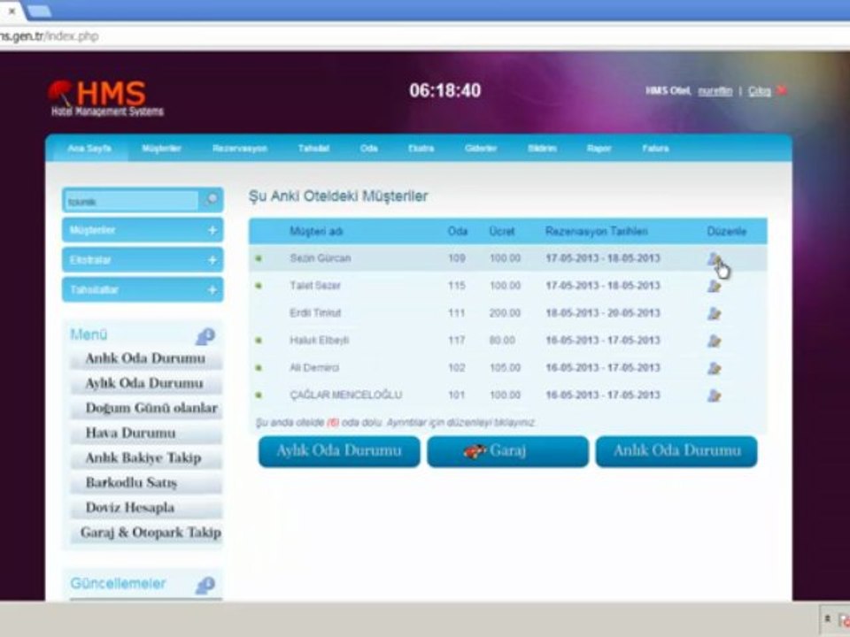 Otel Rezervasyon Programı HMS Otel Programı