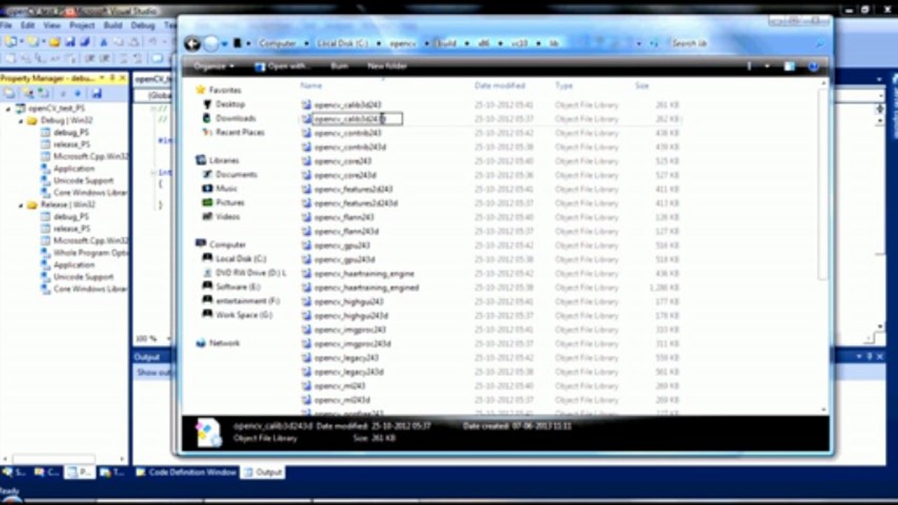 Installing openCV in Windows (Visual Studio)