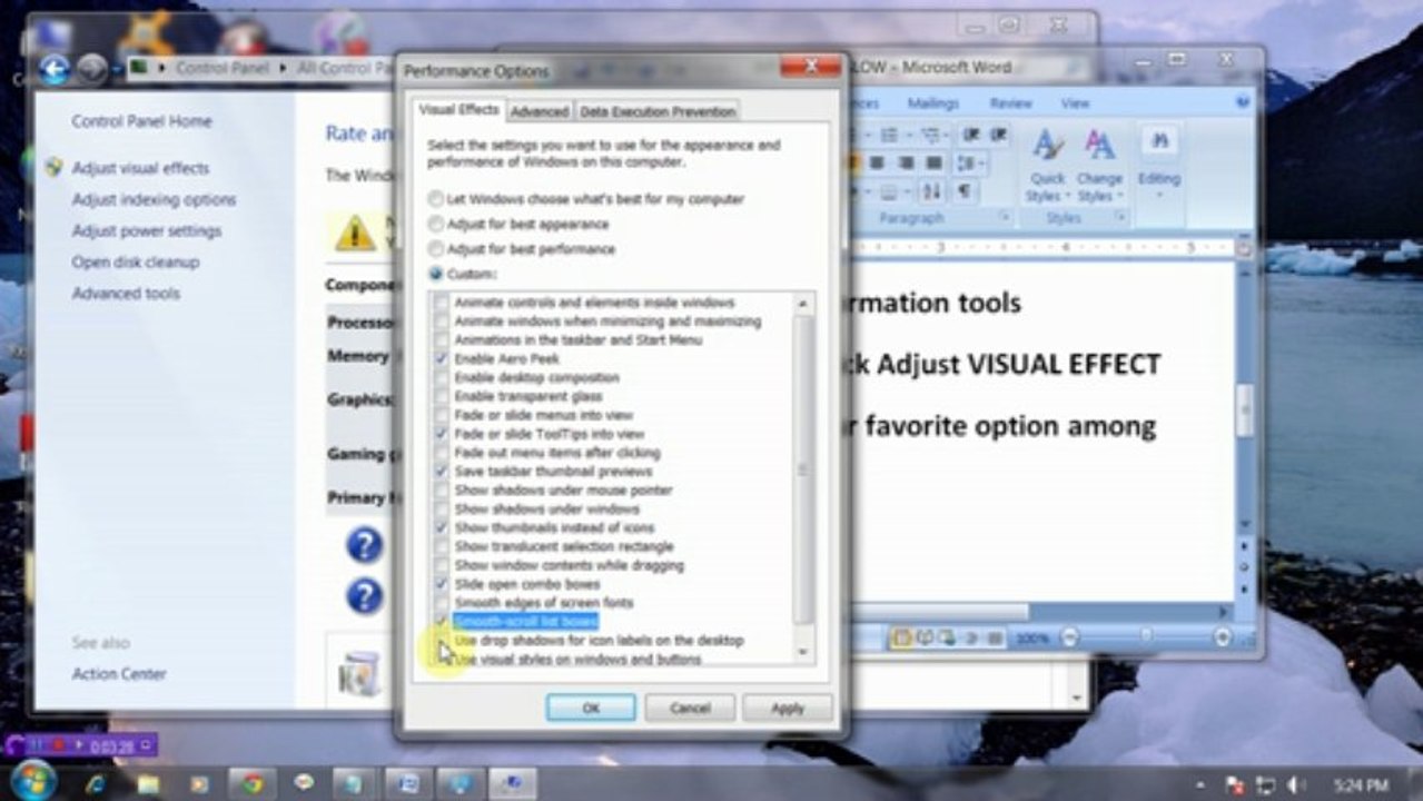 Windows 7 PC Performance Optimization Tips