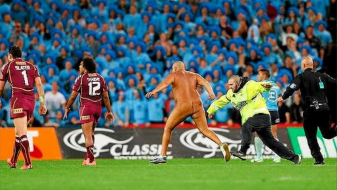 STREAKER at The State Of Origin Game!