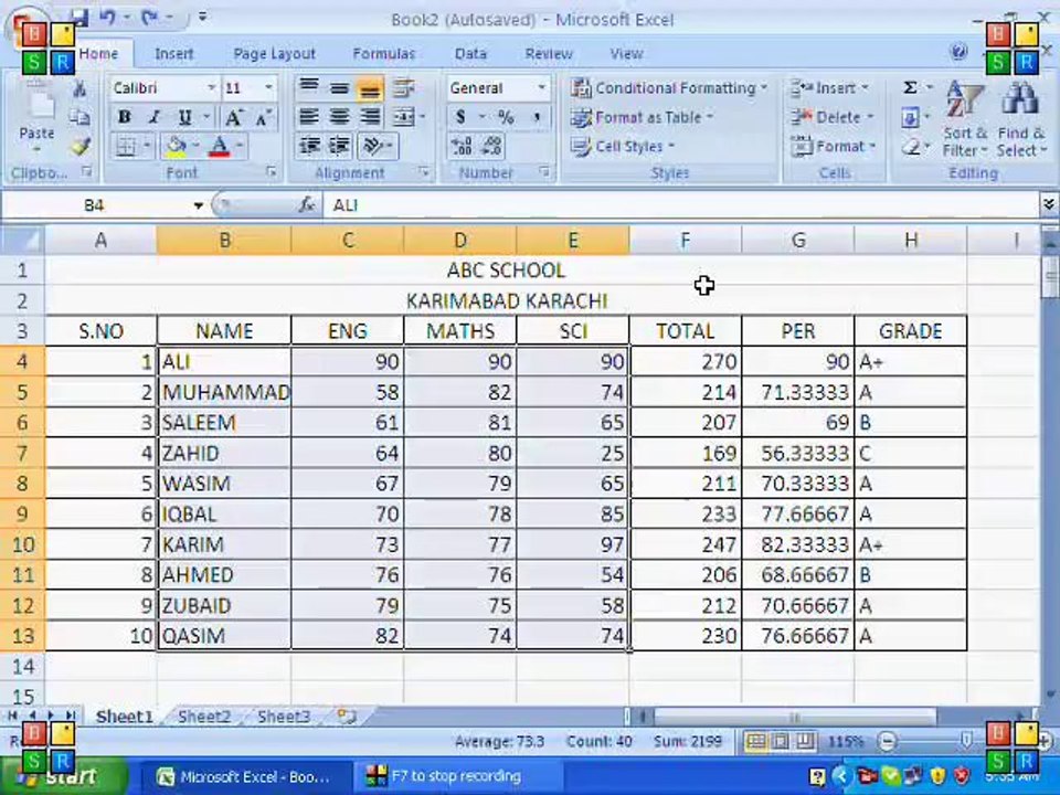 4- MS Excel 2007 Urdu Video Course Class 4 (Urdu Tutorial)