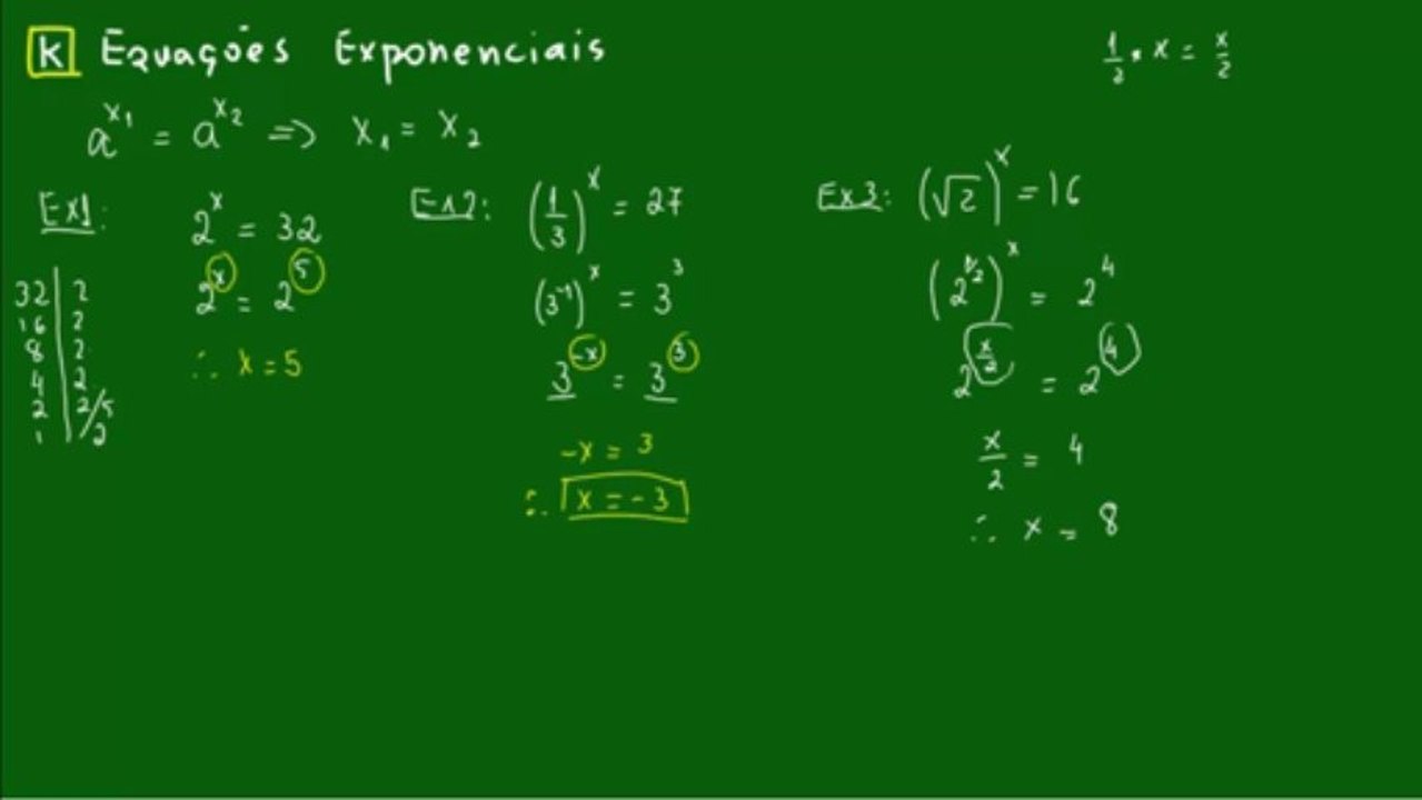11 - Equações Exponenciais - Aula 1