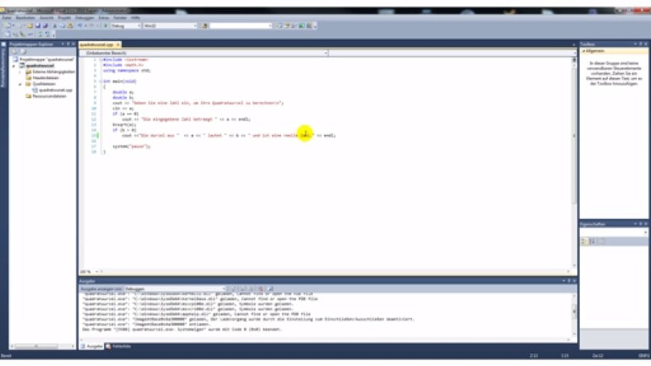 Wir programmieren mit C++ -Quadratwurzel berechnen - Teil 3