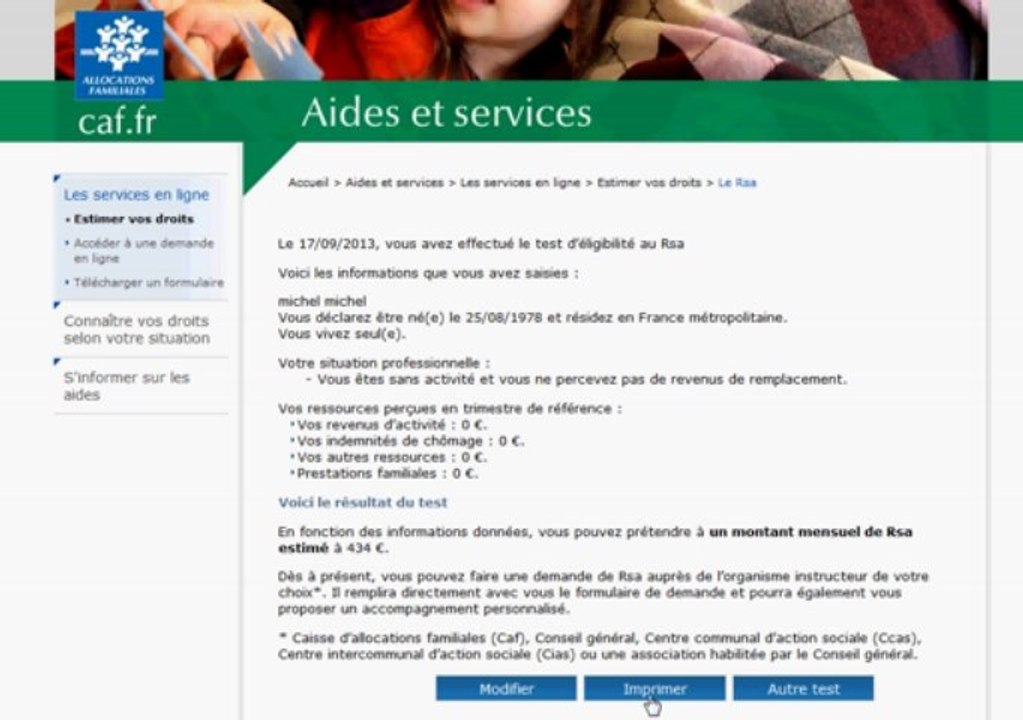 aide au calcul RSA tutoriel