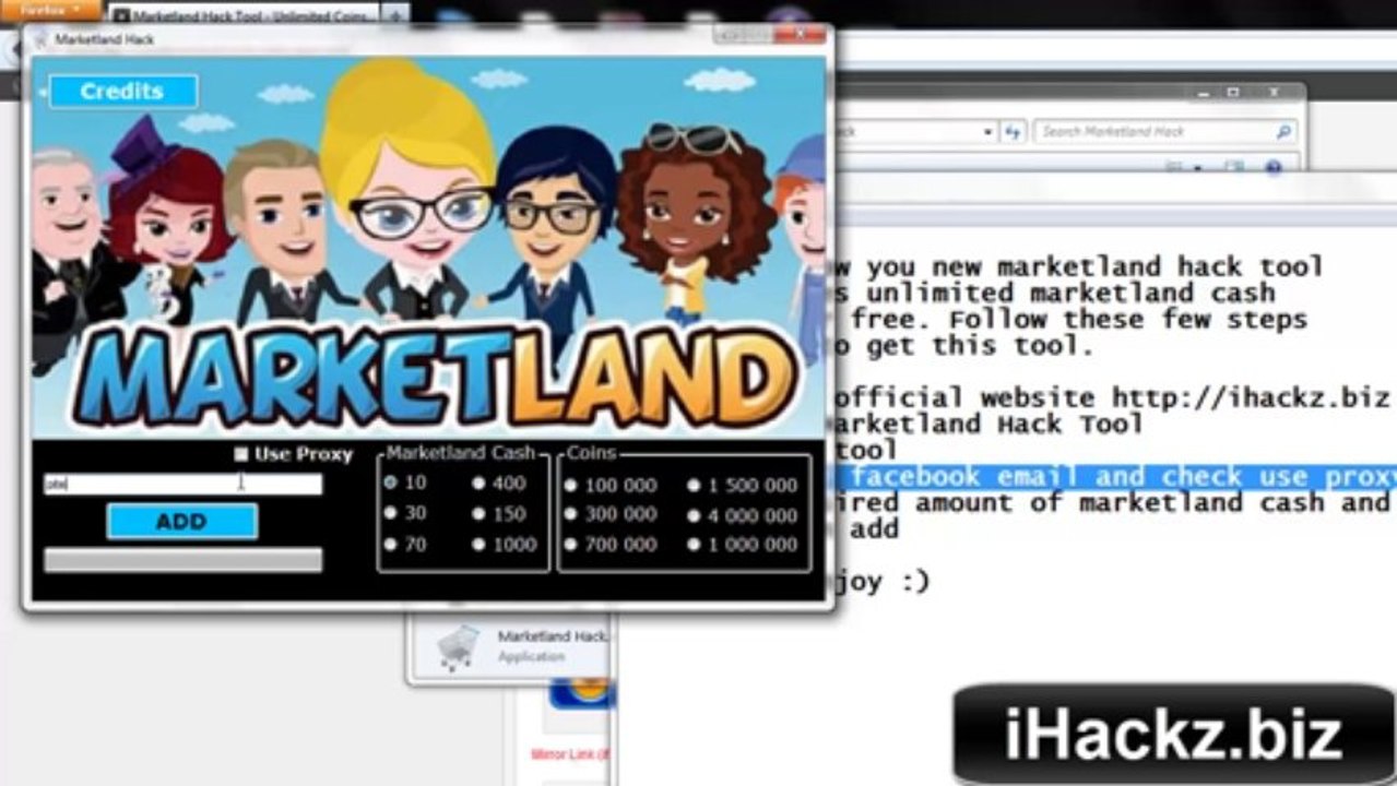 Marketland Hack Tool 2013 - Unlimited Cash And Coins (Free)