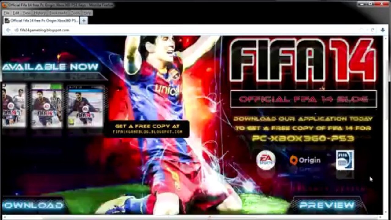 [PRIVATE] Fifa 14 Free PC (Origin) PS3 Xbox 360 Keys [NO SURVEY]