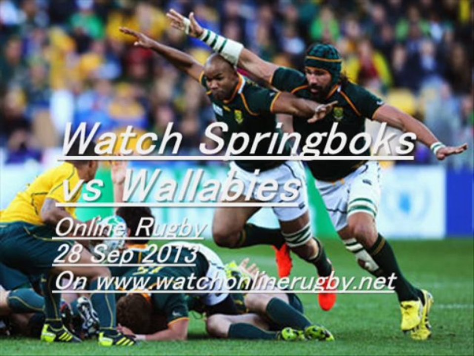 Live Rugby Springboks vs Wallabies On 28 Sep 2013