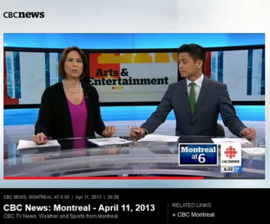 Zoonie on CBC News 6 o'clock April 11th