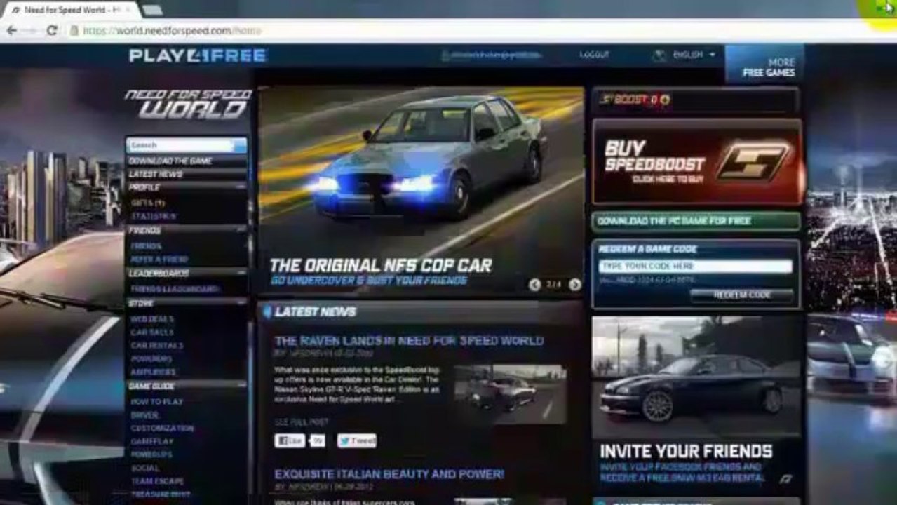 Need for Speed World Boost Hack 2013