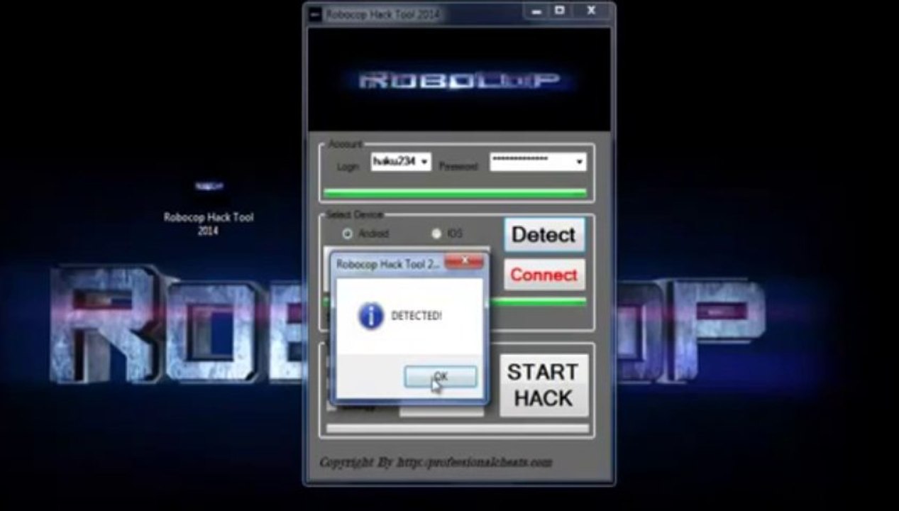 Robocop Android IOS Hack Tool 2014