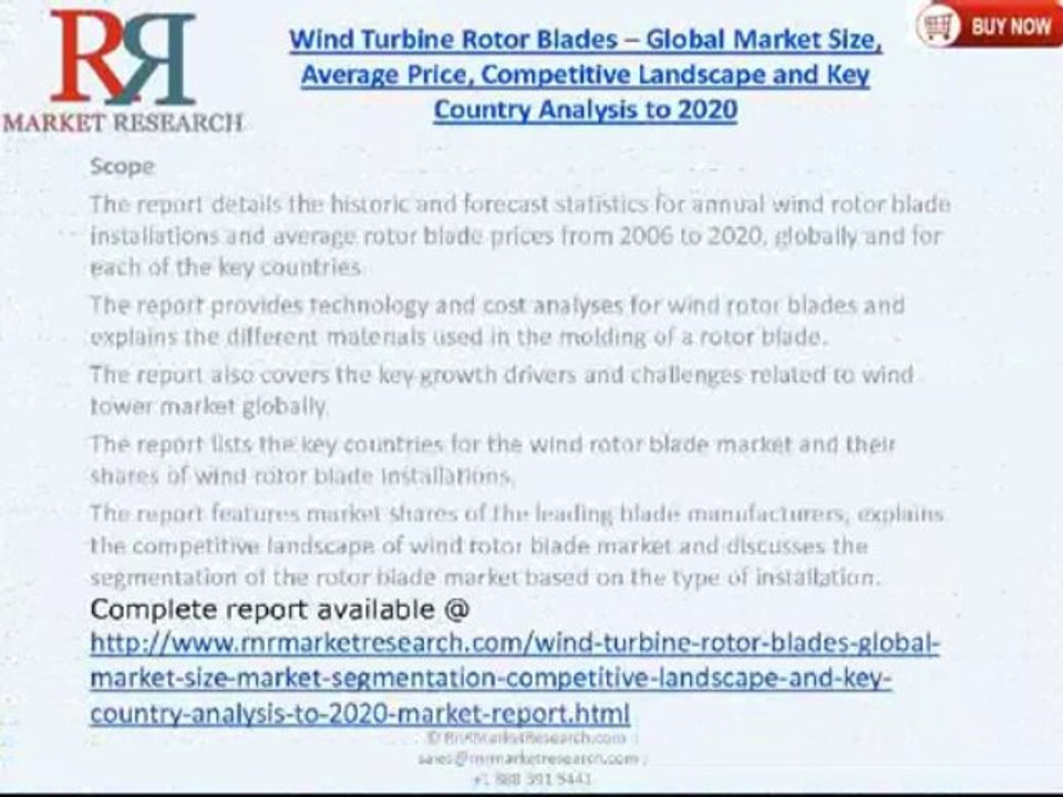 RnRMR: Wind Turbine Rotor Blades Market 2020