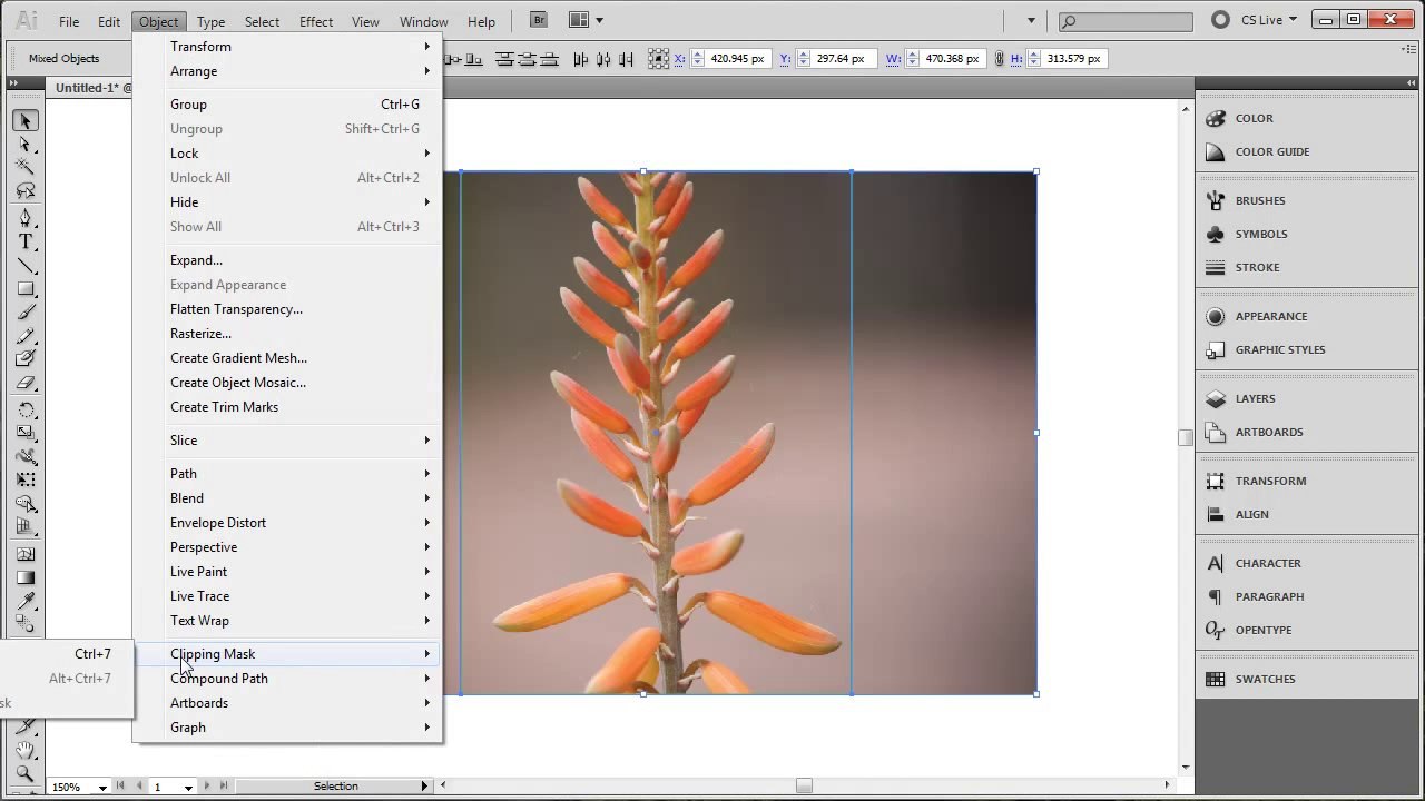 Illustrator: Cropping Images (Clipping Masks) - Tutorial