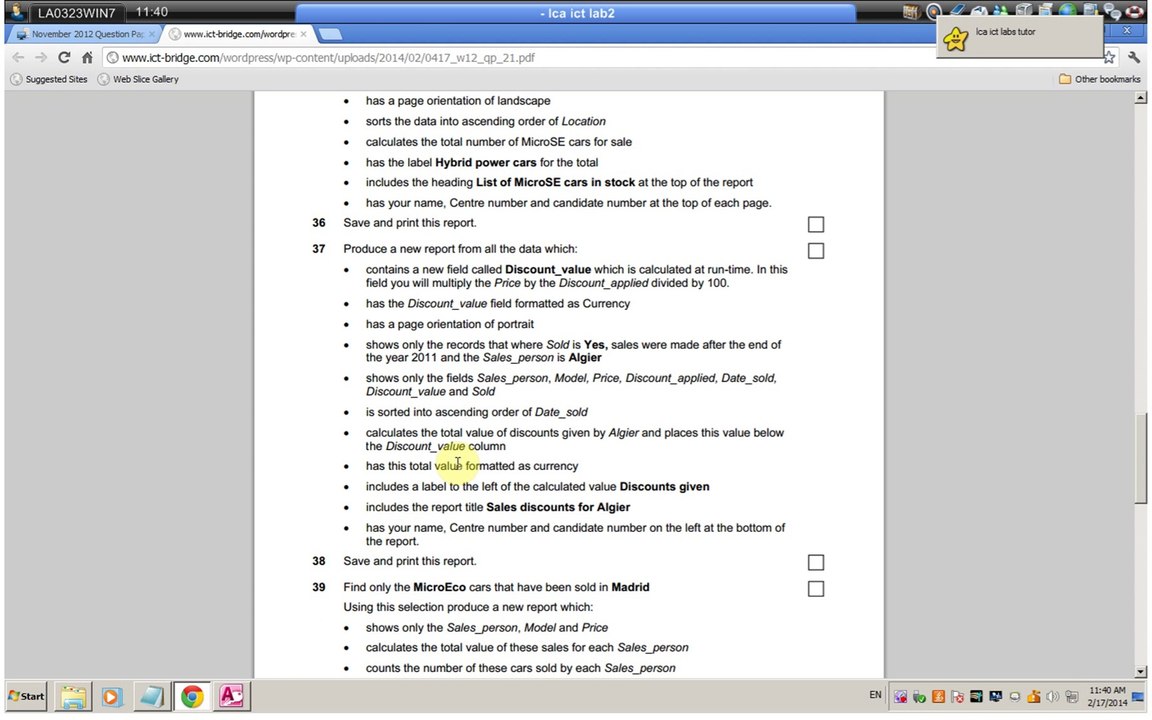 kyprosNovember 2012 Question Paper 2 (Access),