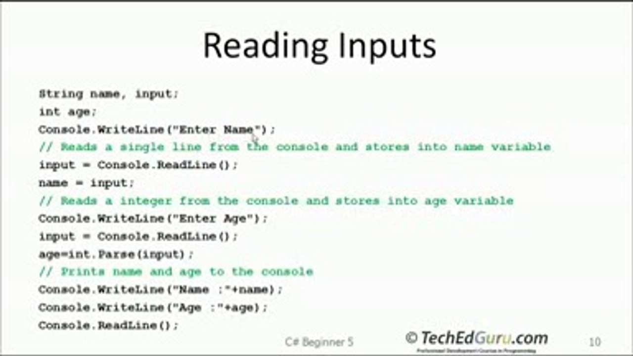 Making Decisions in C#