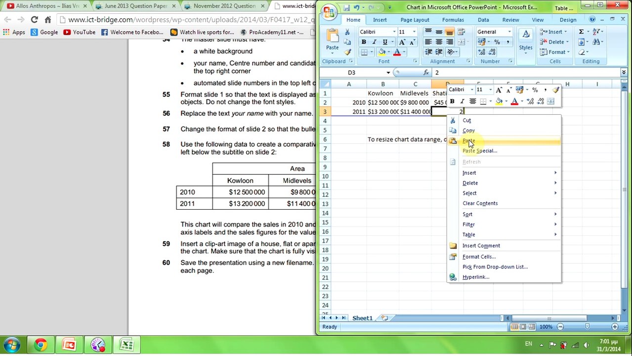 November 2012 Question Paper 3 (PowerPoint