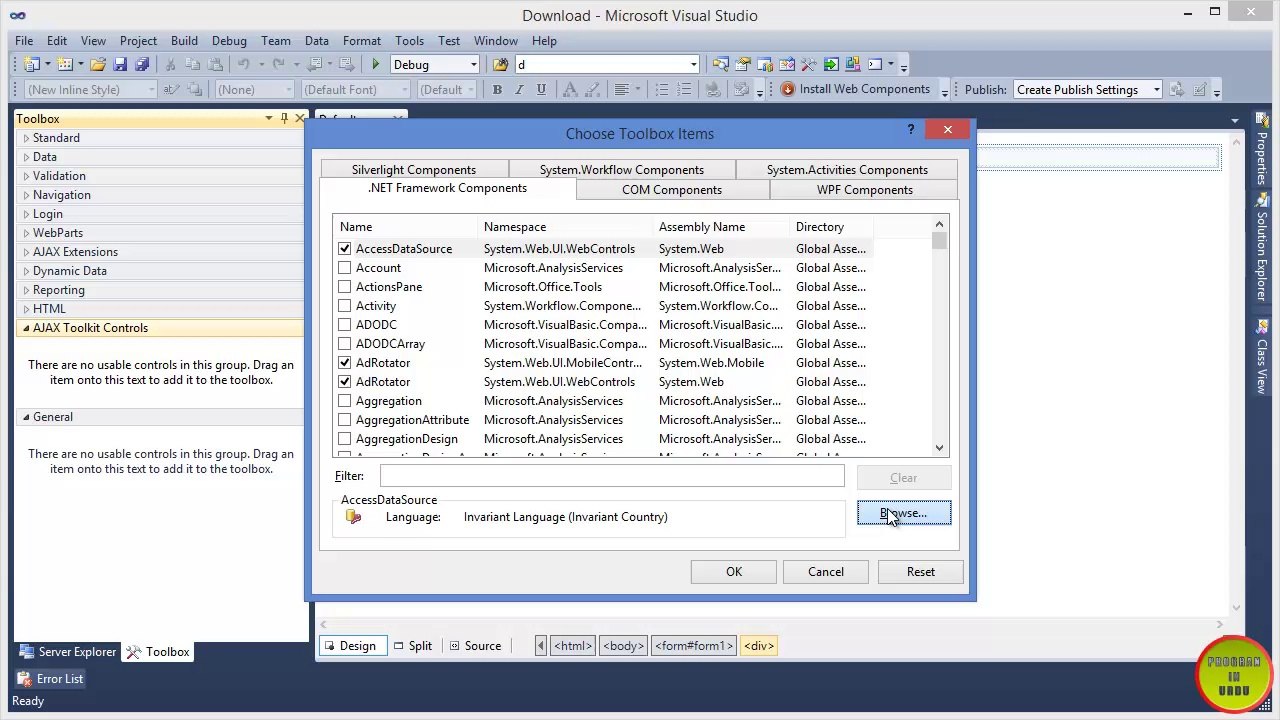 Downloading ASP.NET AJAX Library