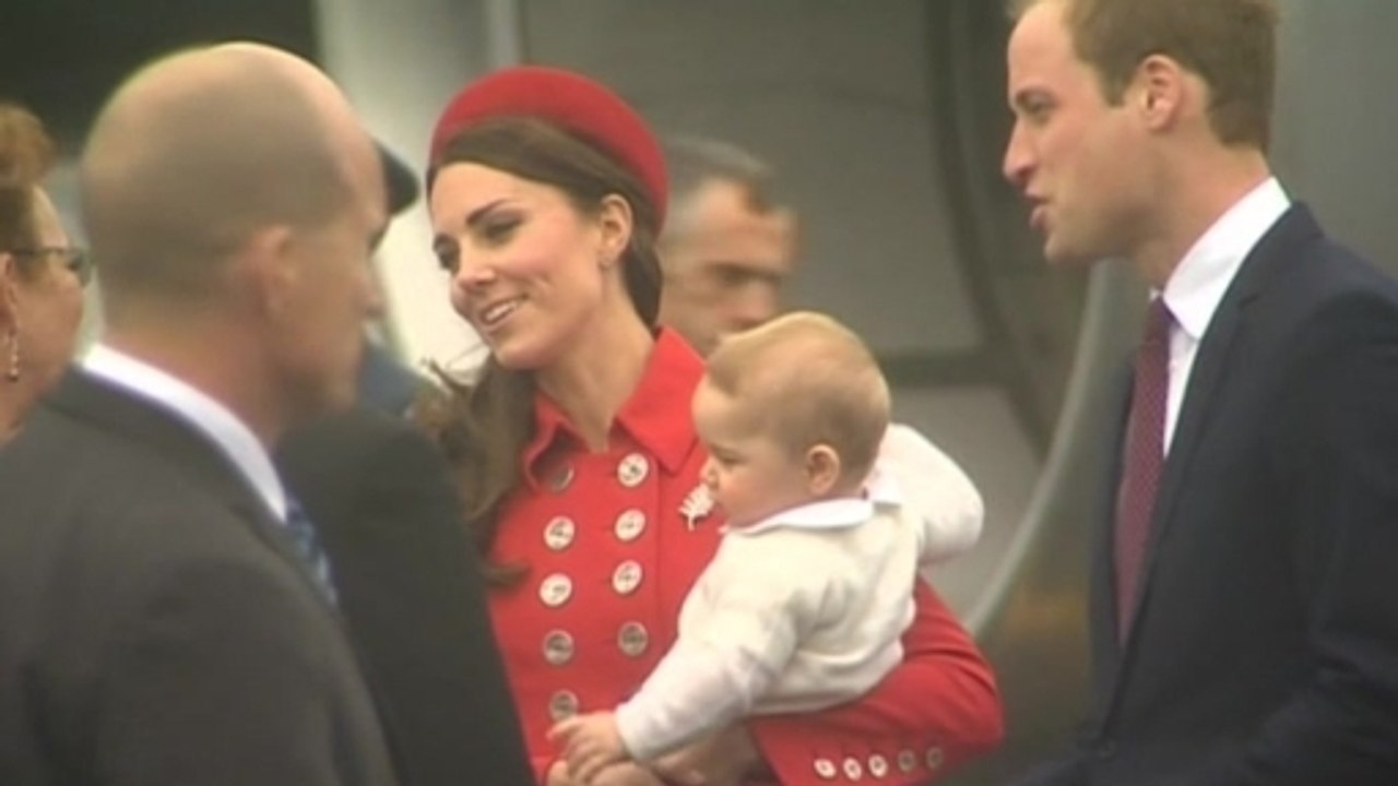 Royal Couple and Baby Prince George Arrive in New Zealand