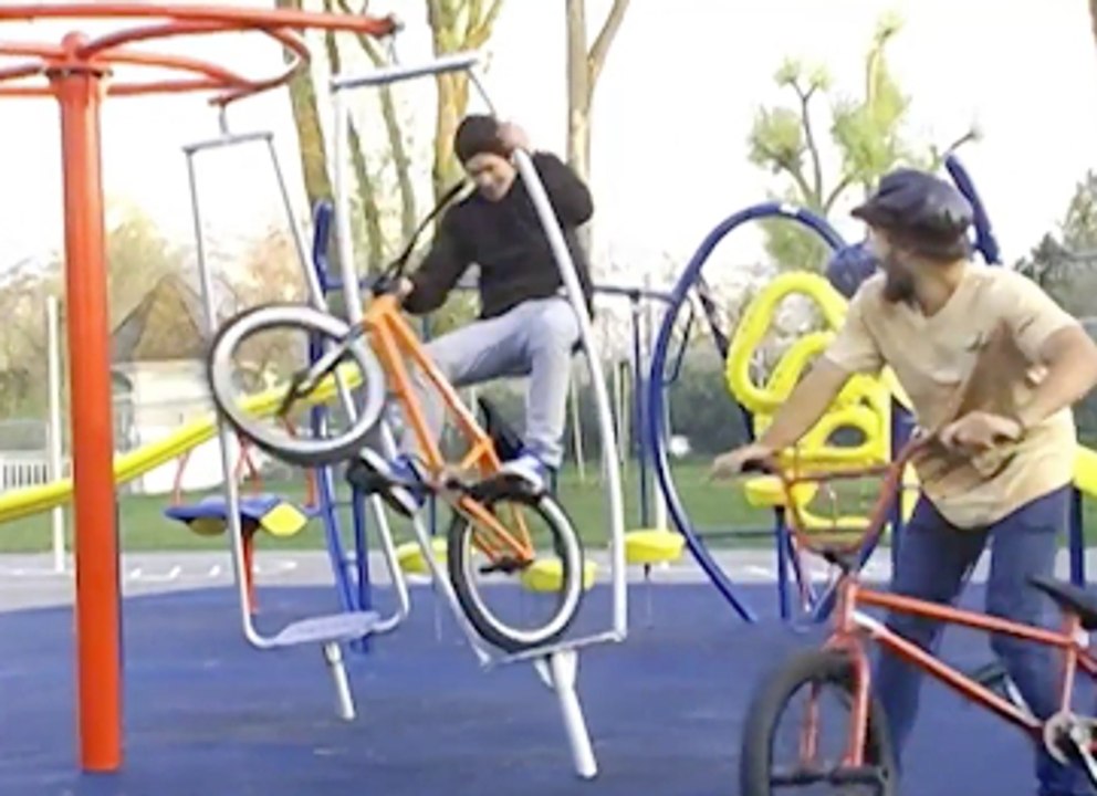 Mike Mastroni & Tate Roskelly funny tricks - BMX