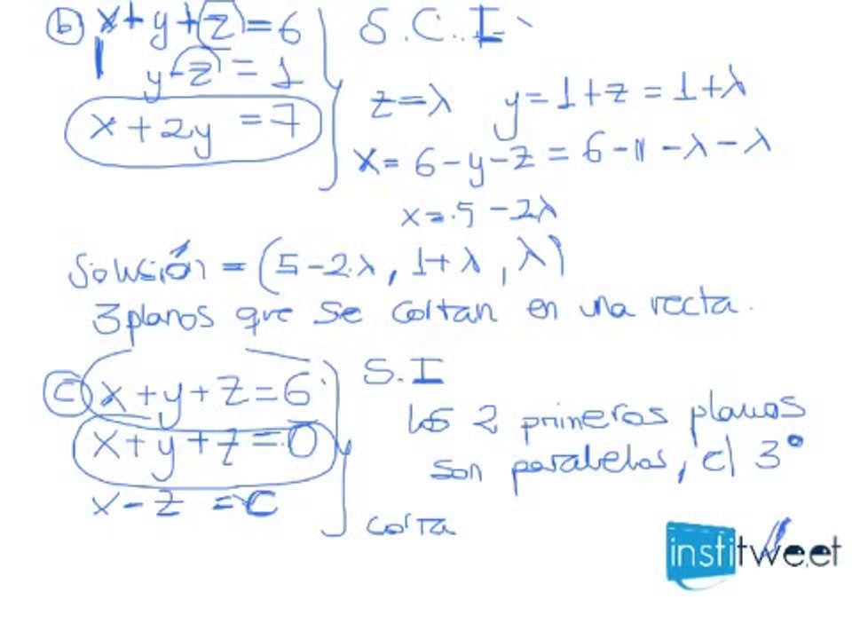 Ejercicio resuelto por Gauss Matematicas 2º Bachillerato