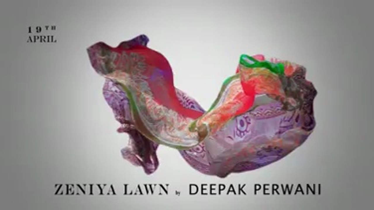 Zeniya Lawn 2014 By Deepak Parwani Video www.She-Styles.blogspot.com