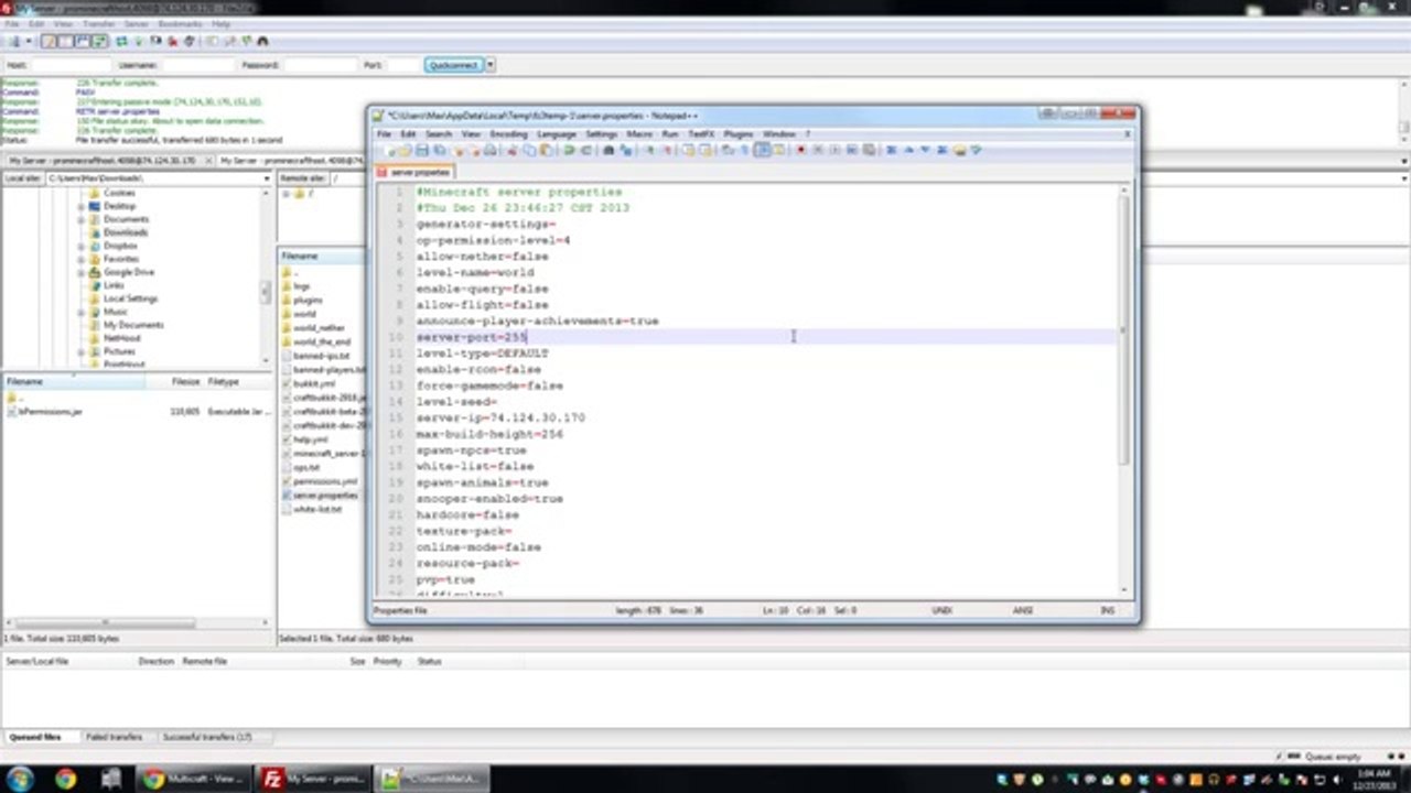 How to edit your server's configuration files