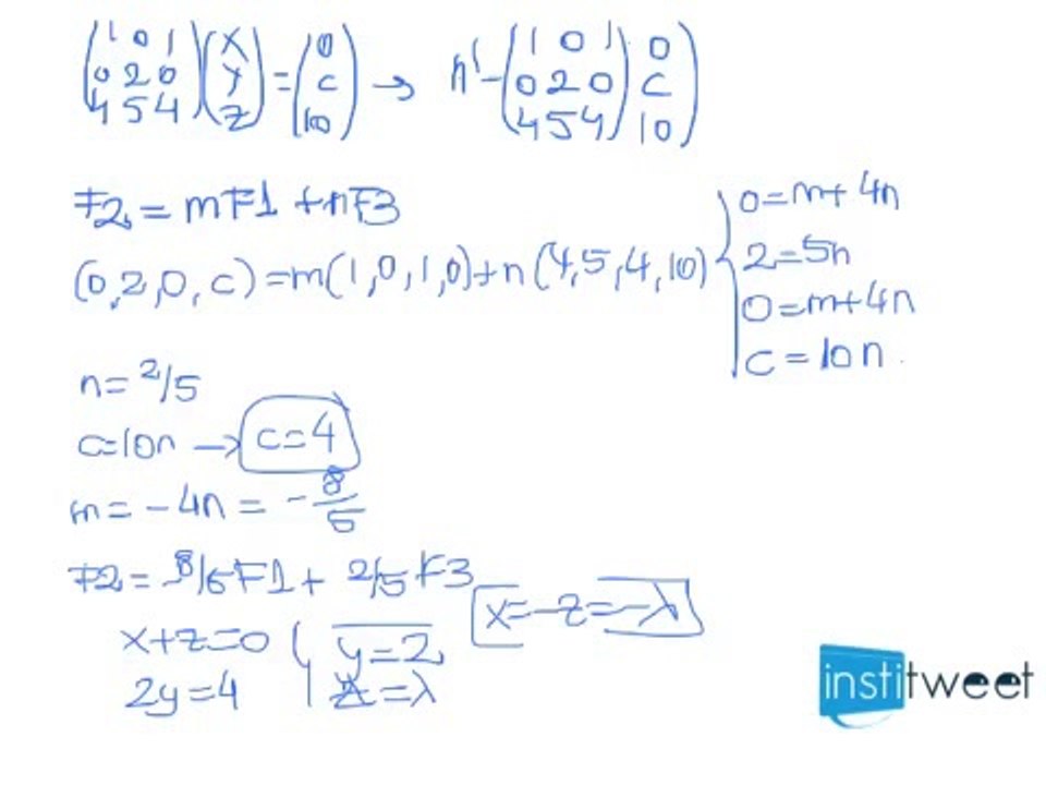 Operaciones con matrices y parámetros. Examen selectividad matemáticas