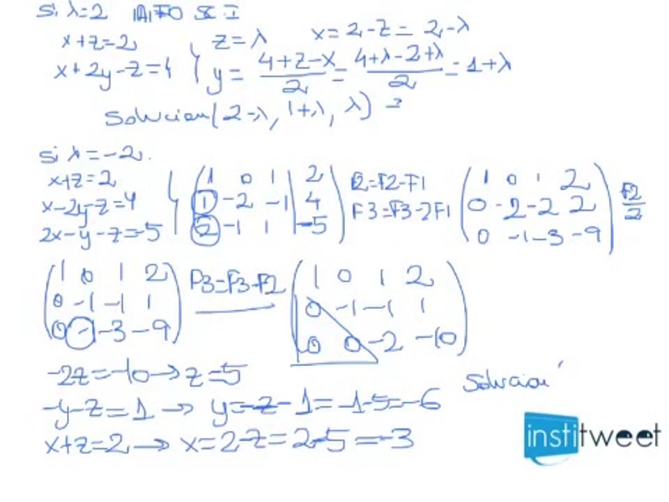 Examen selectividad matemáticas resuelto paso a paso de matrices y sistemas de ecuaciones