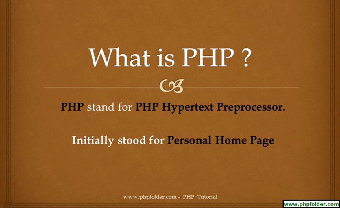 What is PHP?