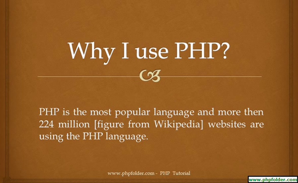 Why i use PHP?